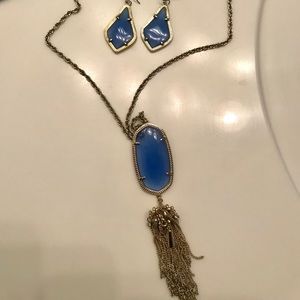 Authentic Kendra Scott Set Blue Peplum color